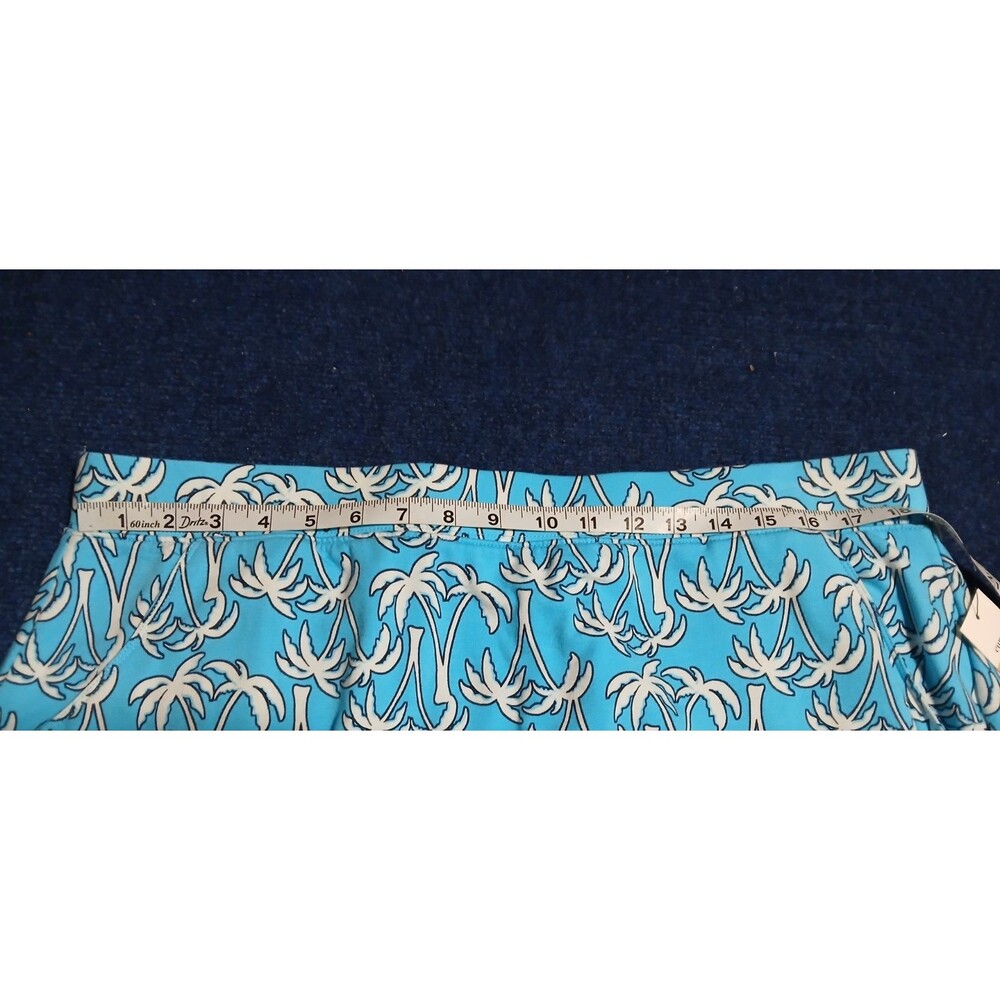 Croft and Barrow women's Turquoise/White Palm Tree Skorts Athletic Tennis NWT 2X - Picture 8 of 9